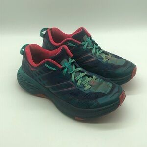 Hoka One One W Speedgoat 2 Running Shoes Women's 8 Teal Pink Athletic Wear